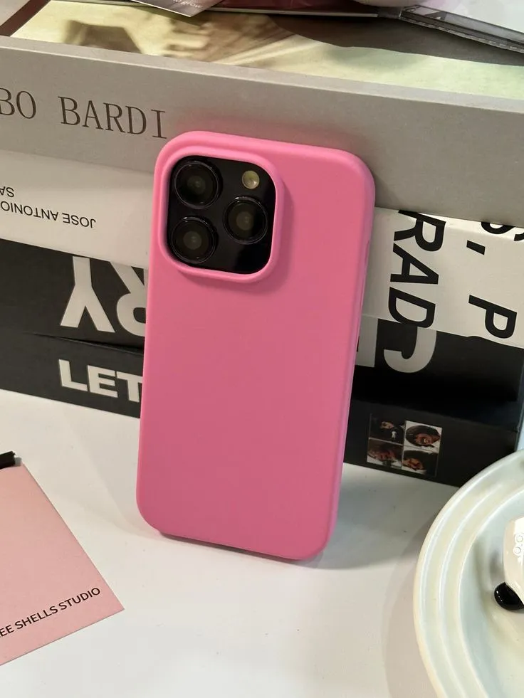 pink silicon phone case