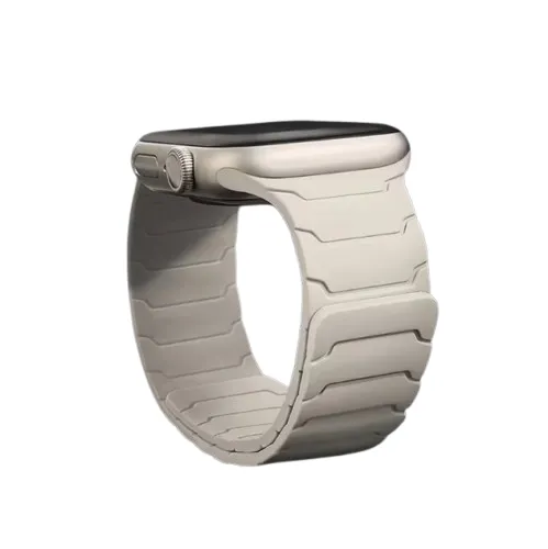 Magnetic white Watch strap