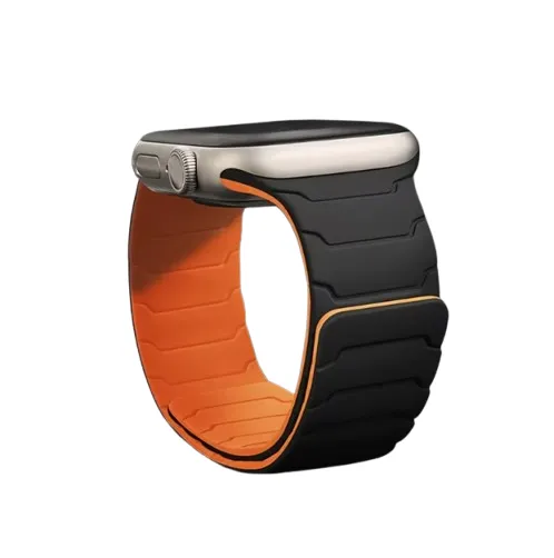 Black  orange Magnetic Watch Strap