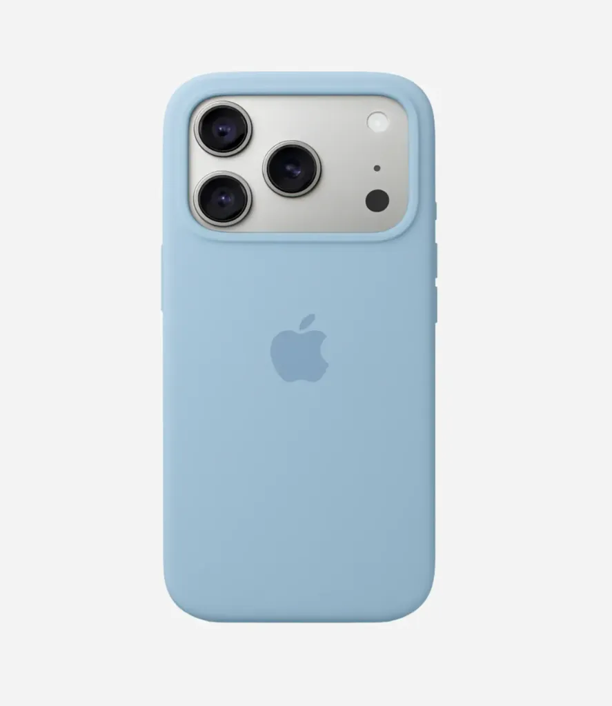 Solid Sky Blue Silicone iPhone Case